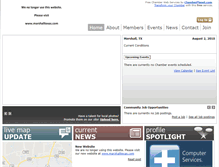 Tablet Screenshot of marshall-chamber.com
